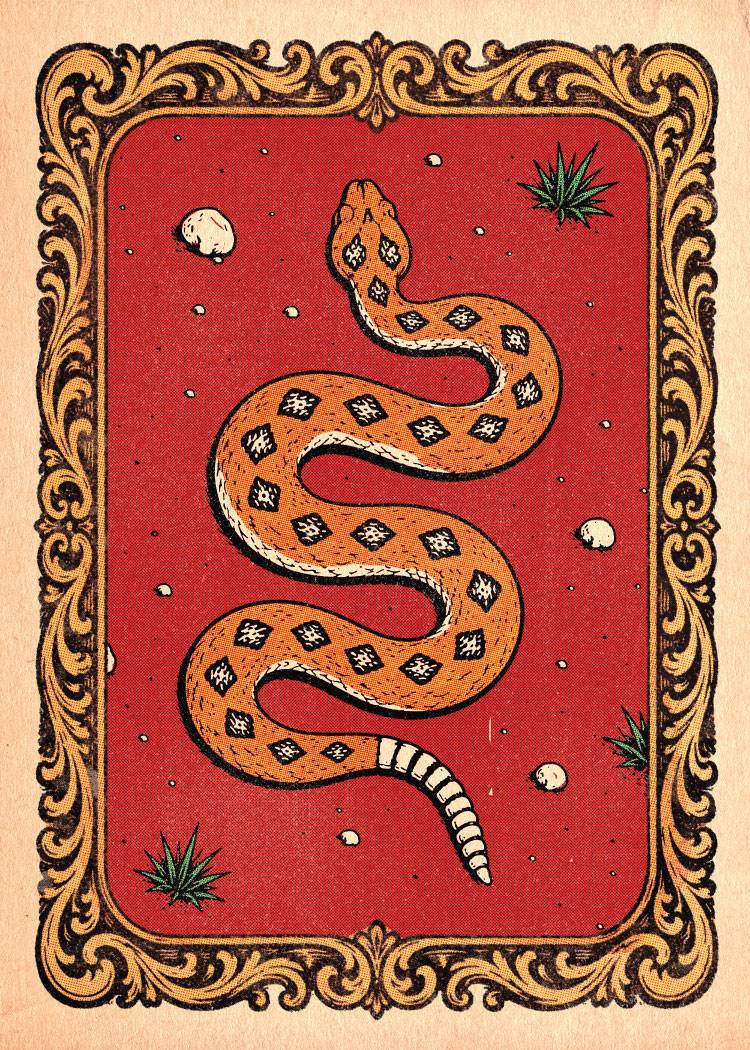 Rattlesnake card back